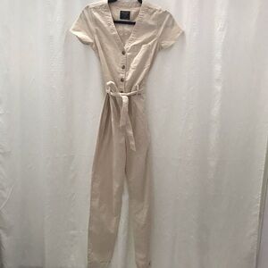 Abercrombie & Fitch Cream Corduroy Boiler Suit Size XXS